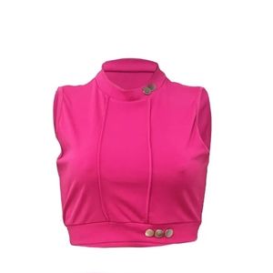 Hot Pink, like Barbie Crop Top Size XL